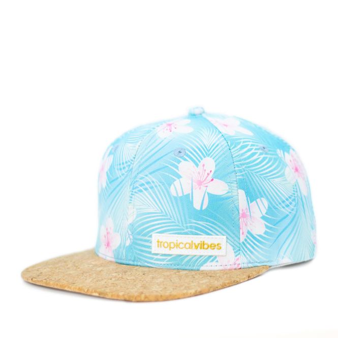 Hovedbilde Flat Snapback Caps - Flow Pow - Kork - Tropical Vibes®