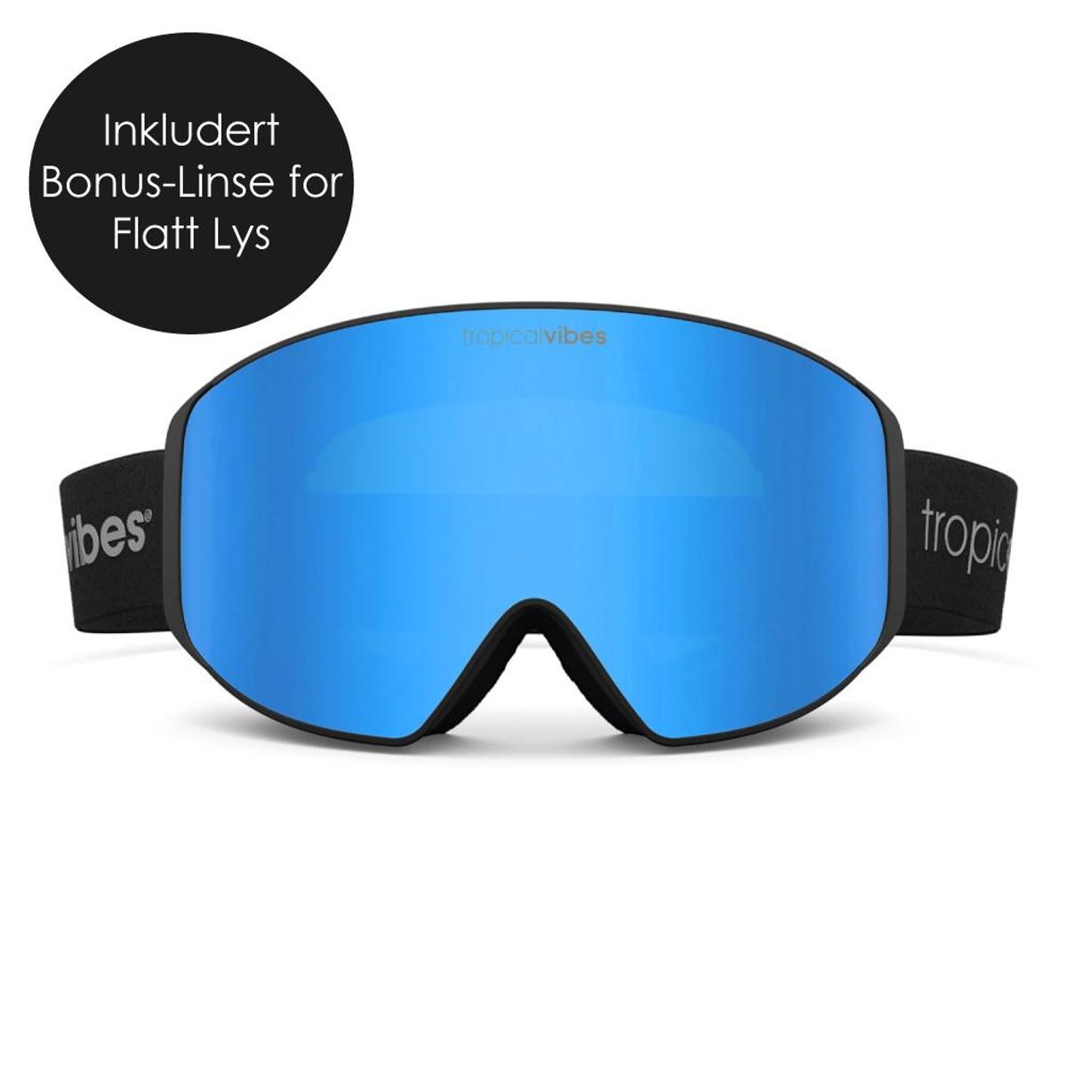 Tropical Vibes® Goggles Hemsedal Edt | Black/Blue Sky Mirror - Silver|