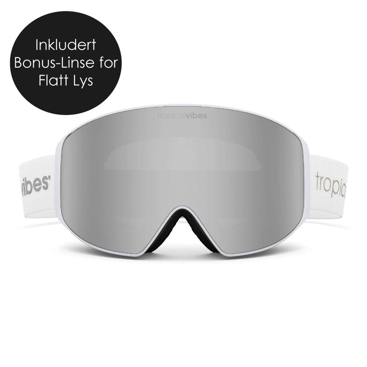 Tropical Vibes® Goggles Hemsedal Edt | White - Shiny Silver |