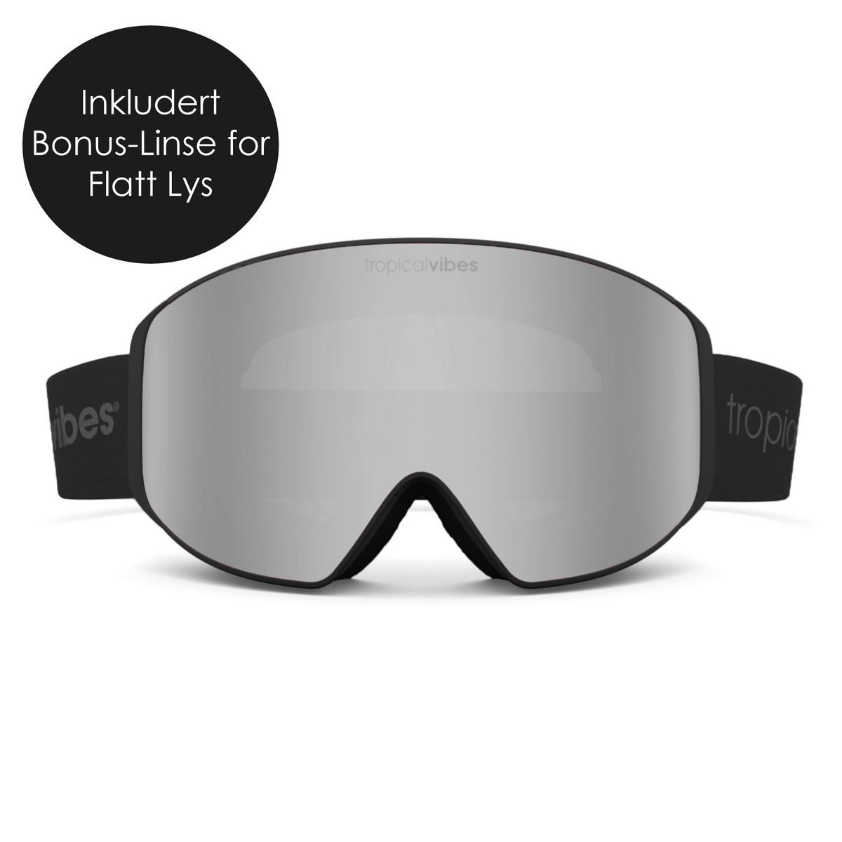 Tropical Vibes® Goggles Hemsedal Edt | Black - Shiny Silver|